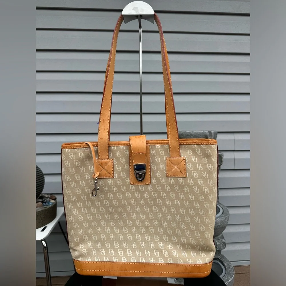 Dooney & Bourke Tan and Brown Tote Bag